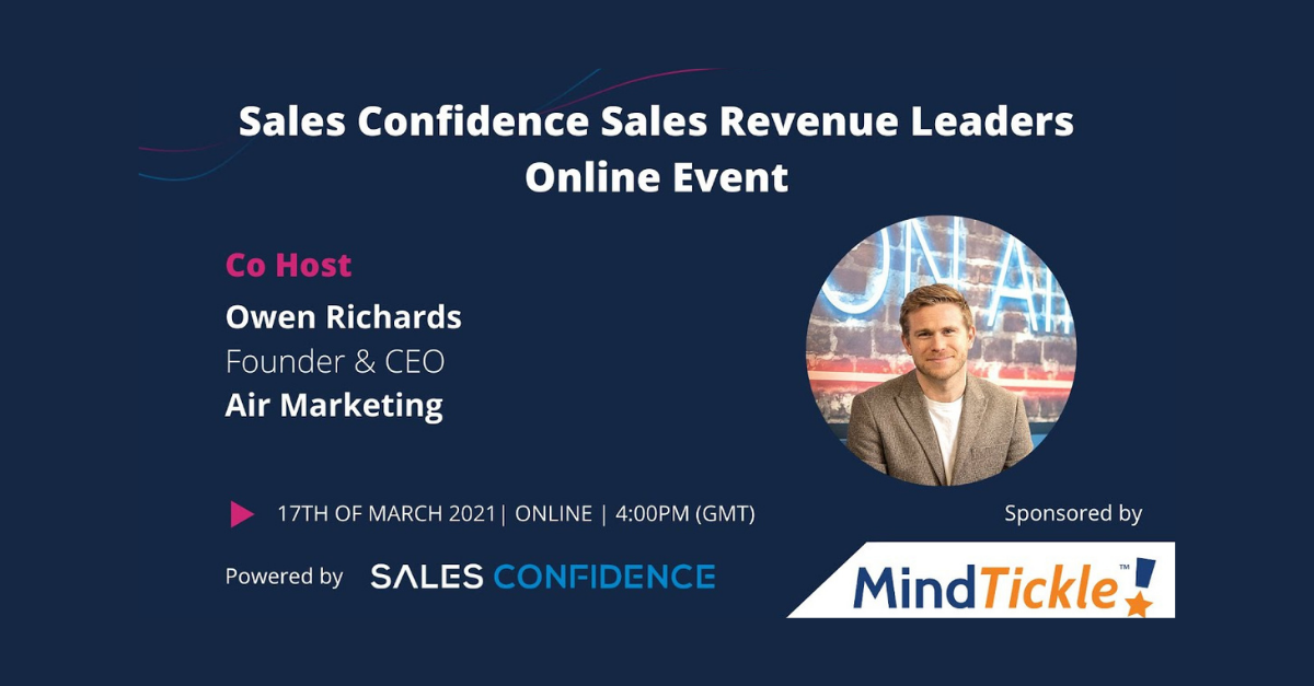 Sales Confidence’s Sales & Revenue Leaders Event – 17th March 2021