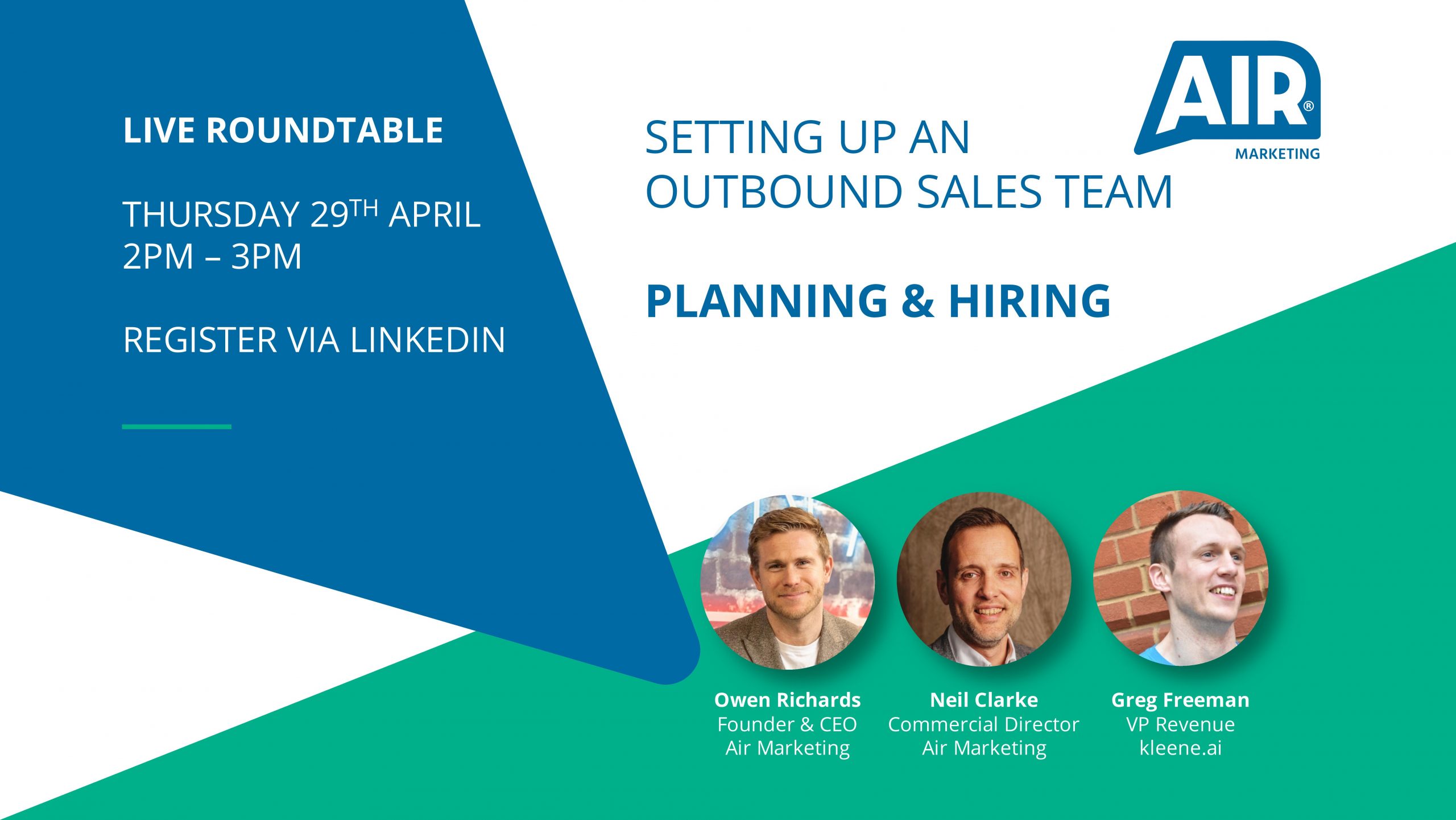 LIVE Roundtable: Setting Up An Outbound Sales Team – Planning & Hiring