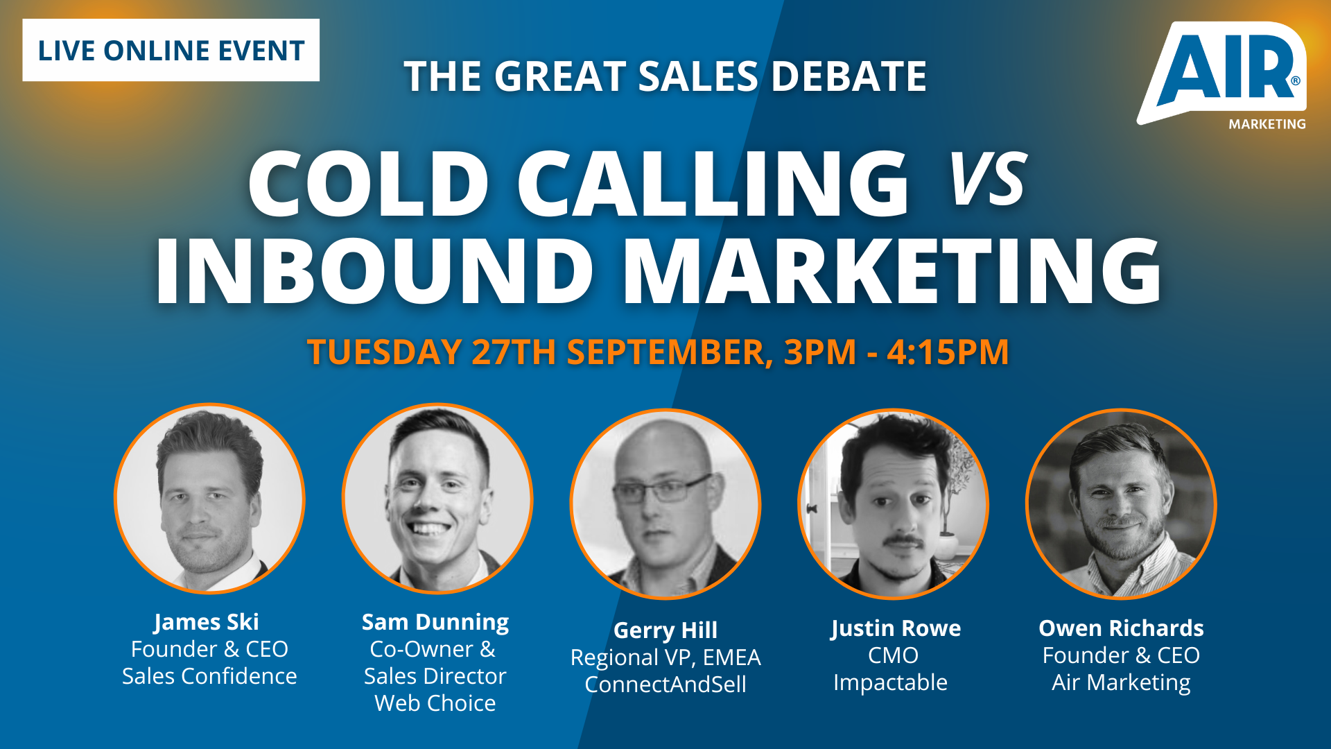 LIVE Event: The Great Sales Debate – Cold Calling Vs. Inbound Marketing