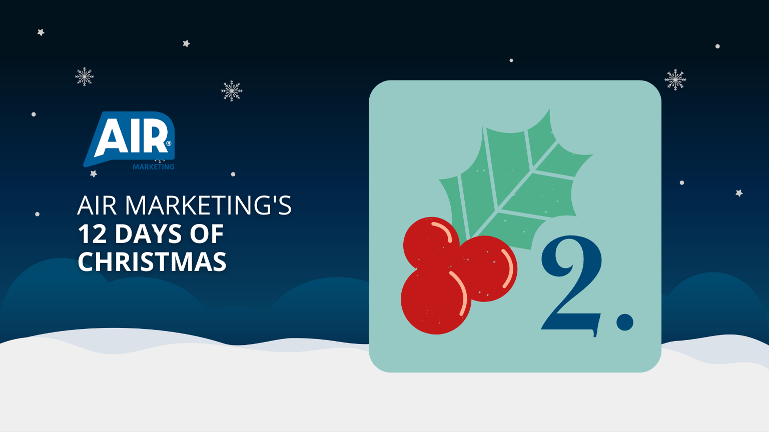 Day 2 of Air Marketing’s 12 Days of Christmas: Email Best Practices Guide