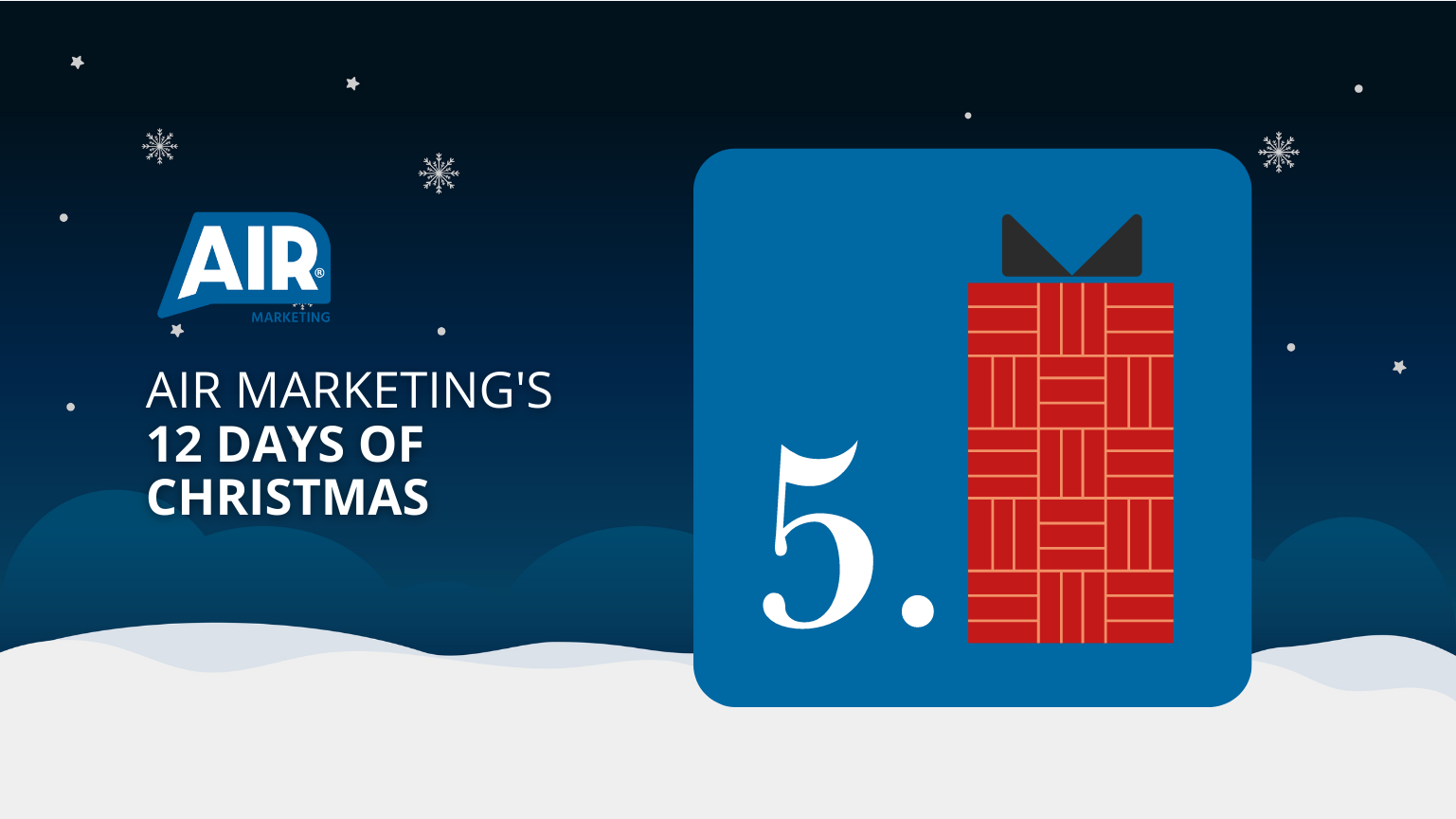 Day 5 of Air Marketing’s 12 Days of Christmas: Website SEO Refresh Cheat Sheet