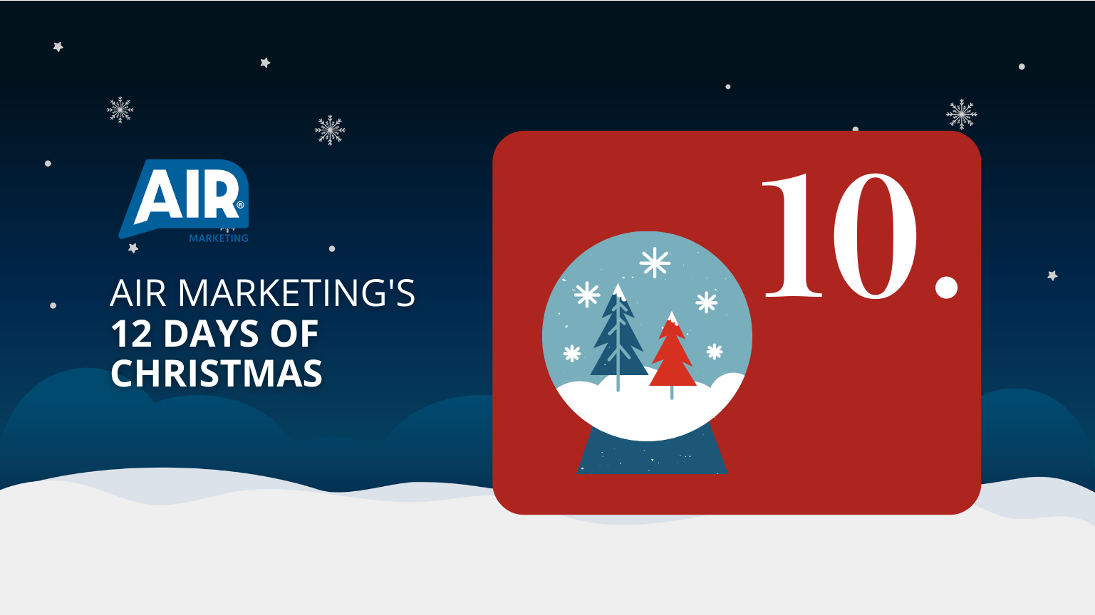 Day 10 of Air Marketing’s 12 Days of Christmas: Can You Identify the 10 Iconic Brands Nestled In and Around the Tree?
